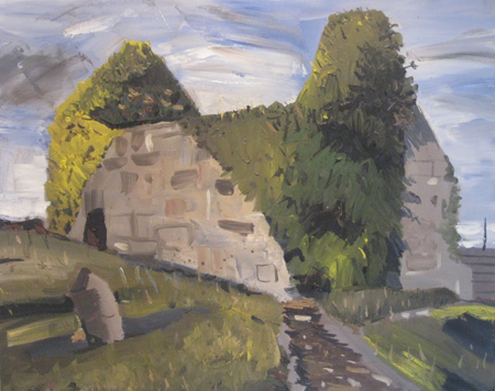 Norman ruin, oil on canvas